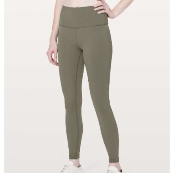 Lululemon Women's Wunder Under High Rise Leggings Tight Size 4 Dark Olive - Picture 1 of 8